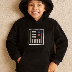 Gap Kids x Star Wars Darth Vader Plush Hoodie Y2K Halloween Snuggly Fleece